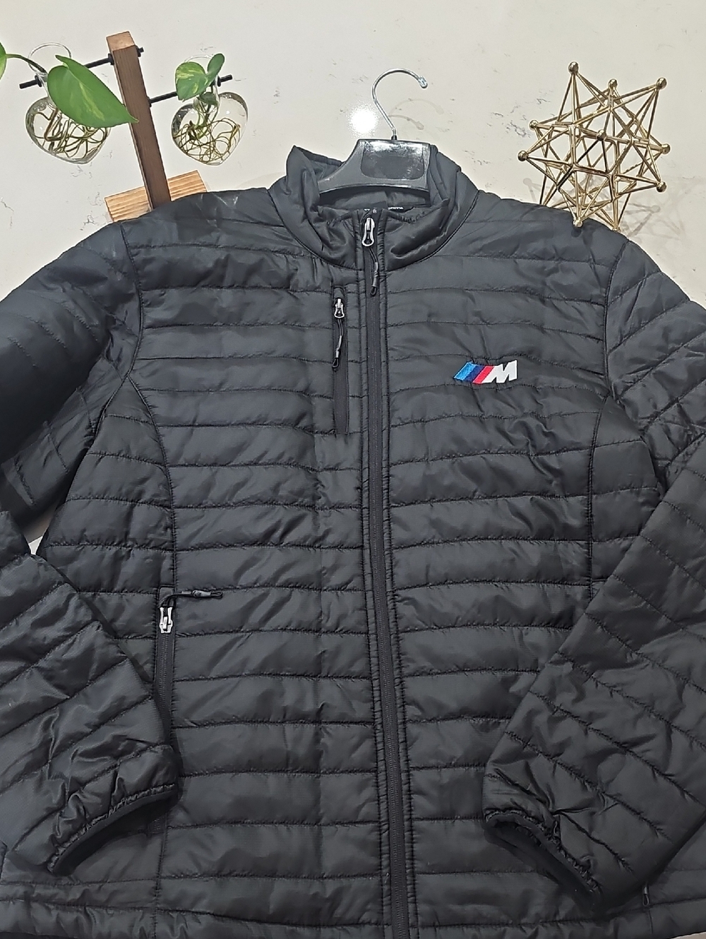 Port Authority Black Quilted Puffer Jacket with Logo Detail